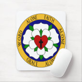 Tapis De Souris Rose Luther Blanc Et Vert (Avec souris)