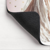 Tapis De Souris Rose Mariée d'hiver Mariée Golden Shiny Heart Part (Coin)