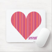Tapis De Souris Rose mince 3 de rayures (Avec souris)