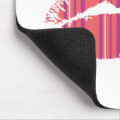 Tapis De Souris Rose mince de rayures (Coin)