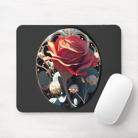 Tapis De Souris ROSE n° 1 (Avec souris)