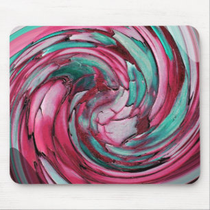Tapis De Souris Rose N Turquoise Dauphin Art Souris Pad