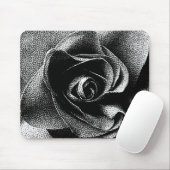 TAPIS DE SOURIS ROSE NOIR (Avec souris)