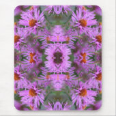 Tapis De Souris Rose Nouvelle-Angleterre Aster Flowers Abstrait (Devant)