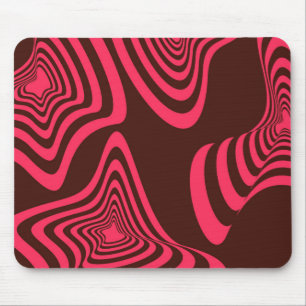 Tapis De Souris Rose, optique, tendance, forme géométrique abstrai