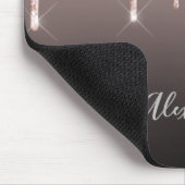 Tapis De Souris Rose or noir caffe latte nom de la parties scintil (Coin)