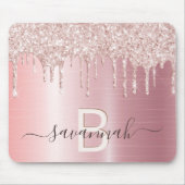 Tapis De Souris Rose or rousse rose parties scintillant brillant n (Devant)