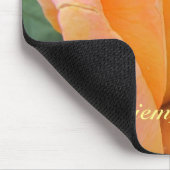 Tapis de souris -- Rose orange avec gouttes de plu (Coin)