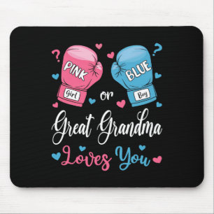 Tapis De Souris Rose Ou Bleu Grand Grand-Mère Vous Aime Boxer Genr