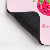 Tapis De Souris Rose Pailleté Fraise Froid (Coin)