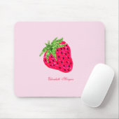 Tapis De Souris Rose Pailleté Fraise Froid (Avec souris)