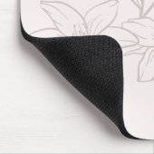Tapis De Souris Rose pâle | Flore minimale chic (Coin)
