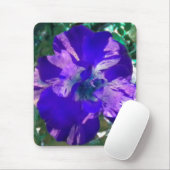 Tapis de souris Rose panachée violette (Avec souris)
