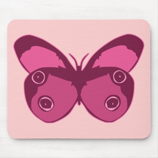 Tapis De Souris Rose papillon (Devant)