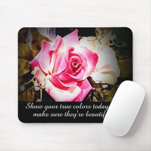 Tapis De Souris Rose personnalisable (Avec souris)