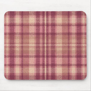 Tapis De Souris Rose Poussiéreux Chauds Roses Atténués Carreaux
