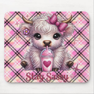 Tapis De Souris Rose, Restez Impertinents, Vaches des Highlands