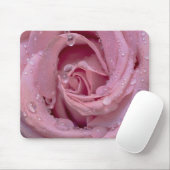 Tapis De Souris Rose rose avec gouttes (Avec souris)