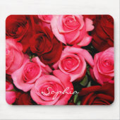 Tapis De Souris Rose, rose et rouge-ordinateur Mousepad (Devant)