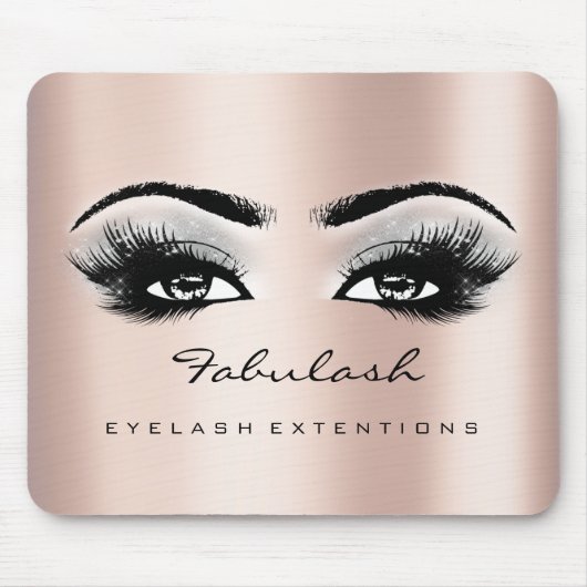 Tapis De Souris Rose rose Parties scintillant Nom Beauté Lashes Ma (Devant)
