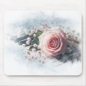 Tapis De Souris Rose rose Sur Touches De Piano (Devant)
