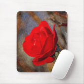 Tapis De Souris Rose rouge (Avec souris)