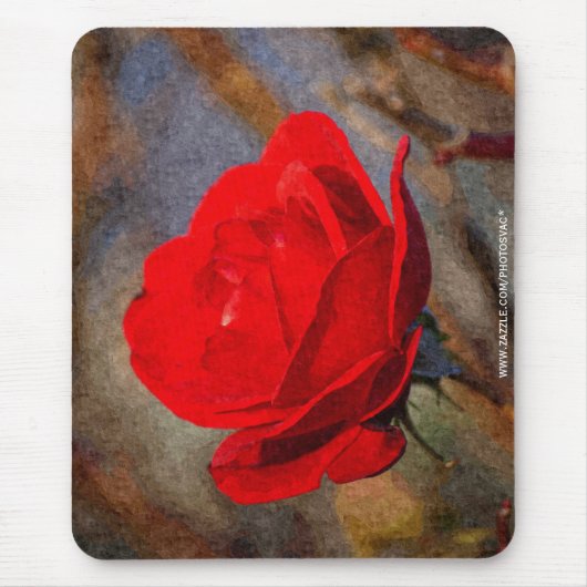 Tapis De Souris Rose rouge (Devant)