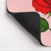 Tapis de souris Rose Rouge (Coin)