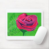 Tapis De Souris Rose rouge (Avec souris)