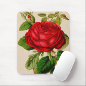 Tapis De Souris Rose rouge (Avec souris)