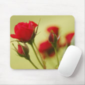 Tapis De Souris Rose rouge délicate (Avec souris)