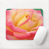 Tapis De Souris Rose rouge et jaune Mousepad (Avec souris)
