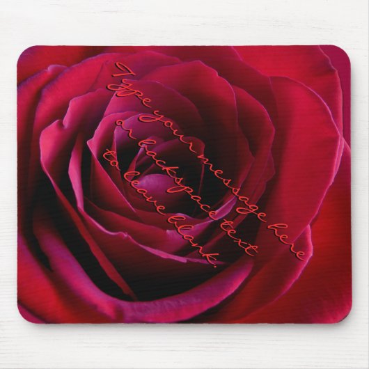 Tapis De Souris Rose rouge Mousepad Personnalisé Rose rouge Mousep (Devant)