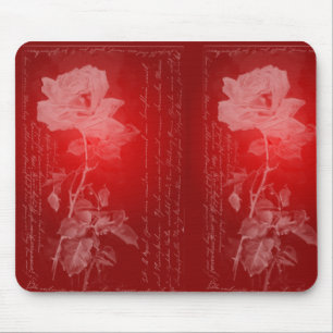 Tapis De Souris Rose rouge Valentine