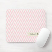 Tapis De Souris Rose saumoné Chevron (Avec souris)