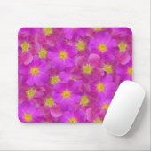 Tapis De Souris Rose sauvage Motif sans couture (Avec souris)