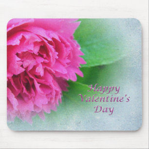 Tapis De Souris rose sauvage rose joyeuse Saint-Valentin