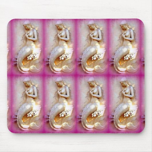 tapis de souris rose sirènes assises (Devant)