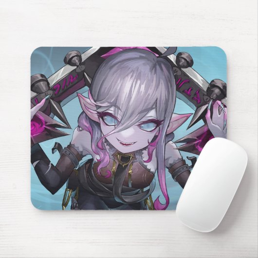 Tapis De Souris Rose Thorn Gaming Mousepad | Petit monstre Fury (Avec souris)