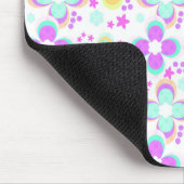 Tapis De Souris Rose, turquoise, floral (Coin)