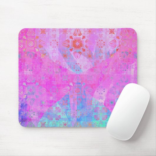 Tapis de souris rose vif multimédia (Avec souris)