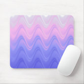 Tapis De Souris Rose Violet Abstrait Ondulé (Avec souris)