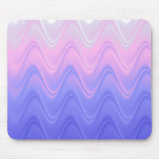 Tapis De Souris Rose Violet Abstrait Ondulé (Devant)