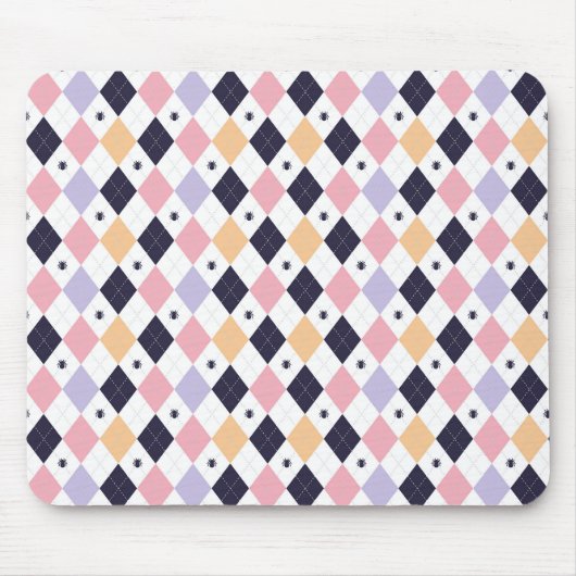 Tapis De Souris Rose violet diamant avec araignée (Devant)