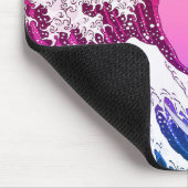 Tapis De Souris Rose violet esthétique Grande Wave Souris Pad (Coin)