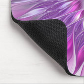 Tapis De Souris Rose violet passion Fleur Art Abstrait Fractal (Coin)