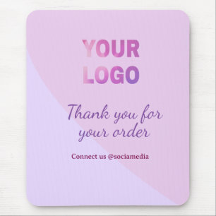 Tapis De Souris Rose violet votre logo connectez-vous avec nous su