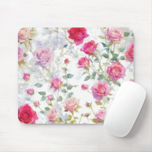 Tapis De Souris Roses (Avec souris)