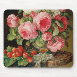 Tapis De Souris Roses and cherries oil painting