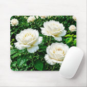 Tapis de souris Roses Blanches (Avec souris)